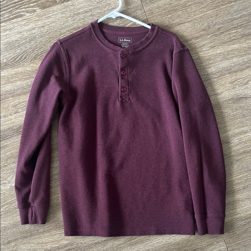 L.L. Bean Maroon henley
